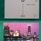 CHICAGO SKYLINE @ NIGHT OLD VIEW VINTAGE POSTCARD