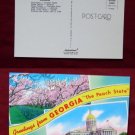 Greetings from the Peach State Georgia Flower Blossom Old VINTAGE View POSTCARD