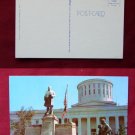 Main Entrance Ohio OH State Capitol Statue Photo View Old VINTAGE POSTCARD PC