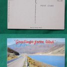 DEER CREEK RESERVOIR GREETINGS UTAH VINTAGE POSTCARD
