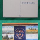 STATE OF UTAH SYMBOLS FLAG FLOWER TREE VINTAGE POSTCARD