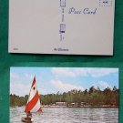 CAMPGROUND OSSIPEE LAKE NH SAILBOAT VINTAGE POSTCARD
