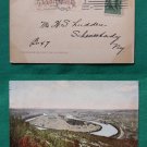 LOOKOUT MOUNTAIN MOCCASIN BEND 1906 STAMP OLD  POSTCARD