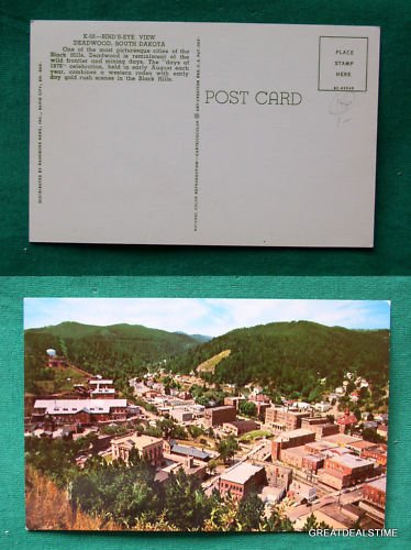 DEADWOOD SD SOUTH DAKOTA GOLD TOWN OLD VINTAGE POSTCARD