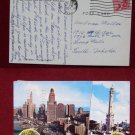 CHICAGO The Windy City Old View 1957 Stamp VINTAGE Photo POSTCARD