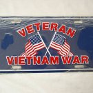 AMERICAN FLAG VIETNAM WAR VETERAN VET LICENSE PLATE