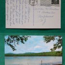 WHITE LAKE BEACH NH VIEW 1967 STAMP VINTAGE POSTCARD