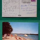 1959 LONG ISLAND BEACH VIEW NEW YORK VINTAGE POSTCARD