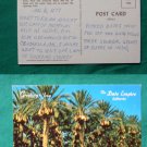 GREETINGS FROM DATE TREE EMPIRE CA OLD VINTAGE POSTCARD