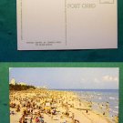 LUMMUS BEACH PARK MIAMI CROWDED BEACH  VINTAGE POSTCARD