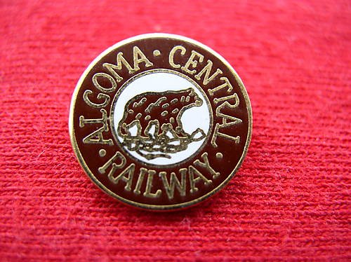 ALGOMA CENTRAL RAILWAY BEAR LOGO EMBLEM RAILROAD PIN