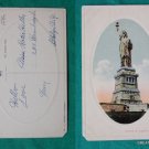 NEW YORK CITY STAUE OF LIBERTY OLD NYC VINTAGE POSTCARD