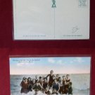 People in Ocean Beach Early View Atlantic City NJ New Jeresy VINTAGE POSTCARD pc