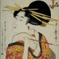 Woman Holding a Pipe Kitagawa Utamaro Poster 20X30 Art Print