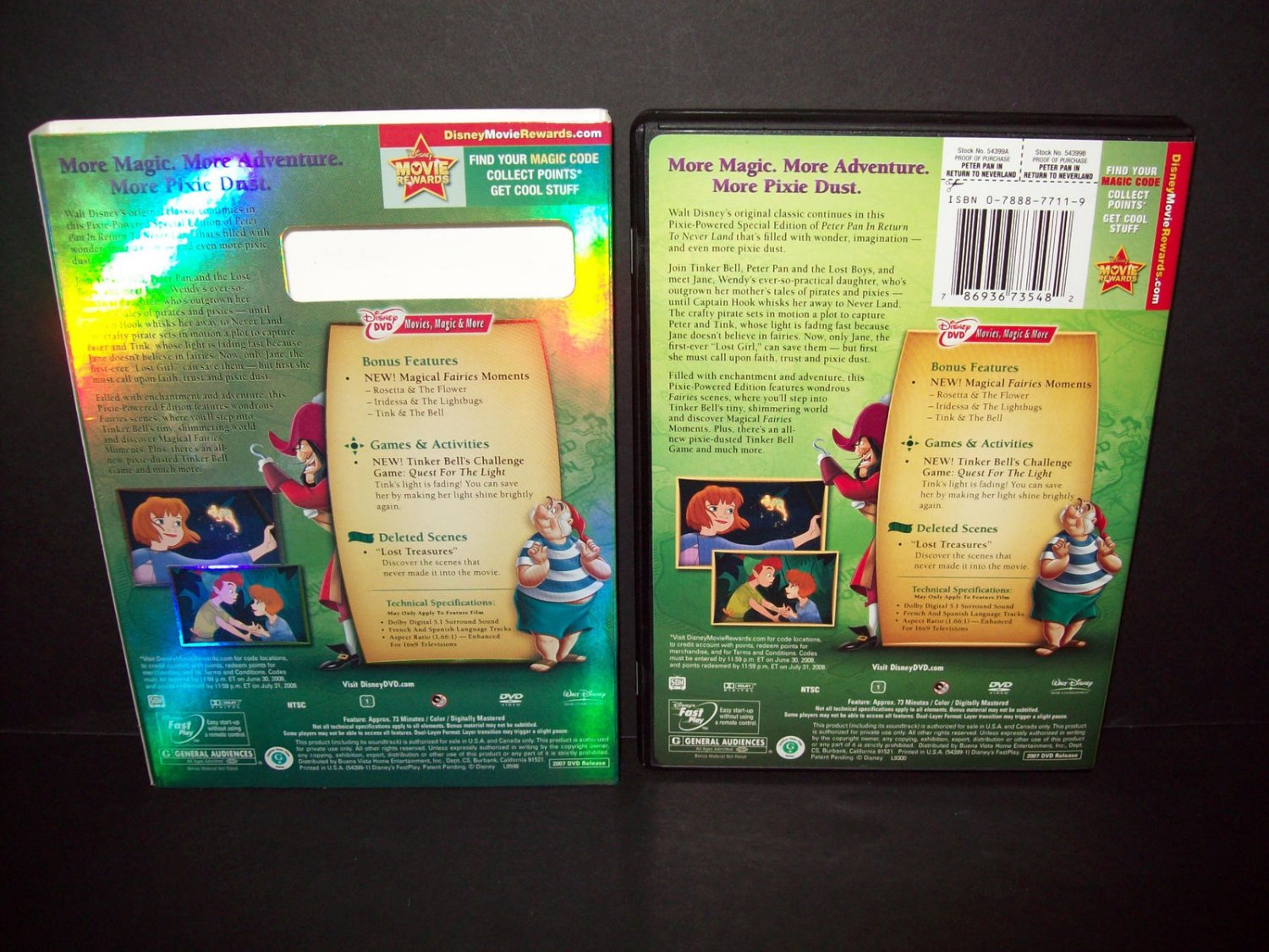 Walt Disney Peter Pan Return To Never Land DVD Authentic Walt Disney Peter Pan Return To Never Land DVD Authentic