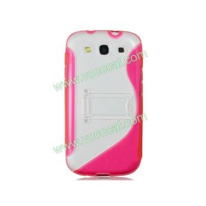 Peach S Style TPU & PC Stand Case Cover for Samsung Galaxy S3 i9300