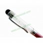 Pink 2 in 1 Crystal Capacitive Touch Stylus Ball Pen for iPhone iPad Samsung HTC