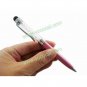 Pink 2 in 1 Crystal Capacitive Touch Stylus Ball Pen for iPhone iPad Samsung HTC