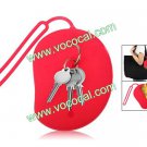 Silicone Key ID Card Wallet Case Holder Pouch Bag Carp Design Mango Shape Red