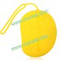 Silicone Key ID Card Wallet Case Holder Pouch Bag Carp Design Mango Shape Yellow