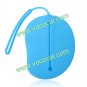 Silicone Key ID Card Wallet Case Holder Pouch Bag Carp Design Mango Shape Blue