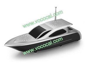 Mini Portable Yacht Speaker Support SD/TF Card USB Disk FM Radio Silver