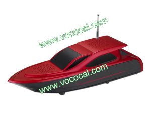 Mini Portable Yacht Speaker Support SD/TF Card USB Disk FM Radio Red