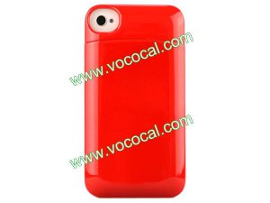 Special PC Hard Drawer with Card Holder Case Cover Skin for iPhone 4 4S