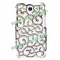 Floral Hollow Out 3D Case Cover for Samsung Galaxy S3 i9300 Silver