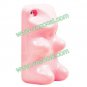 3D Bear Stand Holder Hard Case Cover Skin for iPhone 4 4S Pink