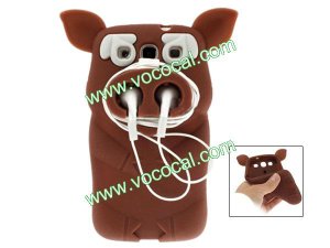Silicone Pirate Pig Case Cover with Earphone Winder for Samsung Galaxy S3 i9300