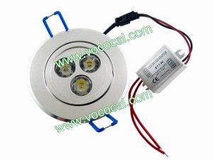 3*1W LED Ceiling Spotlights High Power Lamp Recessed lights Downlights