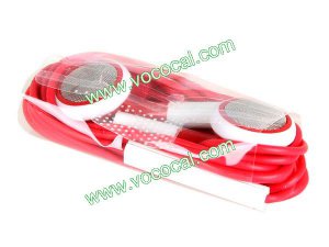 Earphone Headphones with Remote Mic for iPhone 4 4S iPod iPad Red