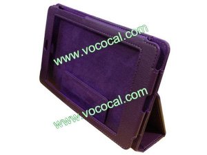 PU Leather Case Cover Stand for 7 Inch Google Nexus 7 Tablet PC Purple