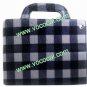 Special Stand Grid Case Cover Skin for Apple Ipad 2/3 Blue-black