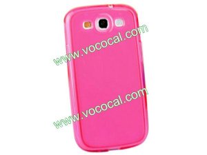 Transparent TPU Case Cover Skin for Samsung i9300 Galaxy S3 Rose