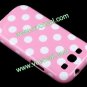 Polka Dots Soft TPU Gel Case Cover Skin for Samsung Galaxy S3 i9300 Pink