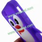 Cute 3D Penguin Silicone Protective Case Cover Skin for iPhone 5 Purple