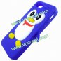 Cute 3D Penguin Silicone Protective Case Cover Skin for iPhone 5 Dark Blue