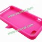Cute 3D Penguin Silicone Protective Case Cover Skin for iPhone 5 Rose