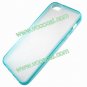 Bumper Frame TPU+PC Frosted Hard Case Cover for iPhone 5 Water Blue