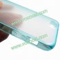 Bumper Frame TPU+PC Frosted Hard Case Cover for iPhone 5 Water Blue