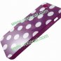 Polka Dots Soft TPU Case Cover Skin for iPhone 5 Purple with White Spots