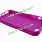 Polka Dots Soft TPU Case Cover Skin for iPhone 5 Purple with White Spots