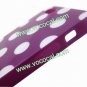 Polka Dots Soft TPU Case Cover Skin for iPhone 5 Purple with White Spots
