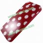 Polka Dots Soft TPU Case Cover Skin for iPhone 5 Red with White Spots