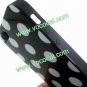 Polka Dots Soft TPU Case Cover Skin for iPhone 5 Black with White Spots