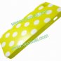 Polka Dots Soft TPU Case Cover Skin for iPhone 5 Yellow with White Spots