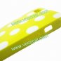 Polka Dots Soft TPU Case Cover Skin for iPhone 5 Yellow with White Spots