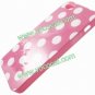 Polka Dots Soft TPU Case Cover Skin for iPhone 5 Pink with White Spots